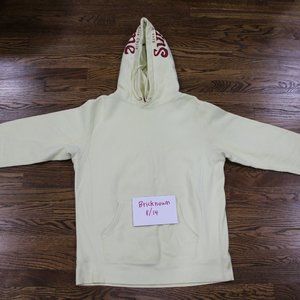 supreme sick mother sick child pale yellow hoodie